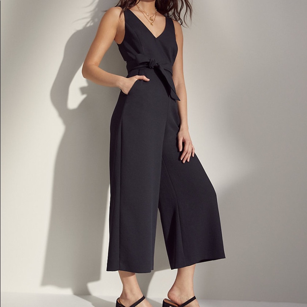 Wilfred black Jumpsuit with open back tie